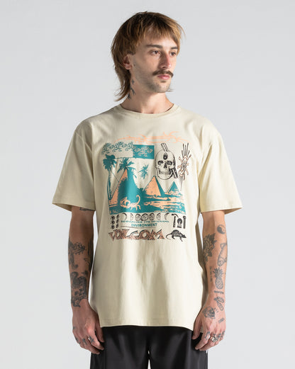 Camiseta Volcom Deserted Bege