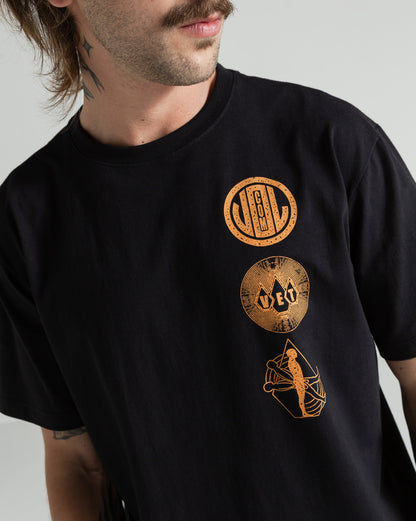 Camiseta Volcom Distance Preta