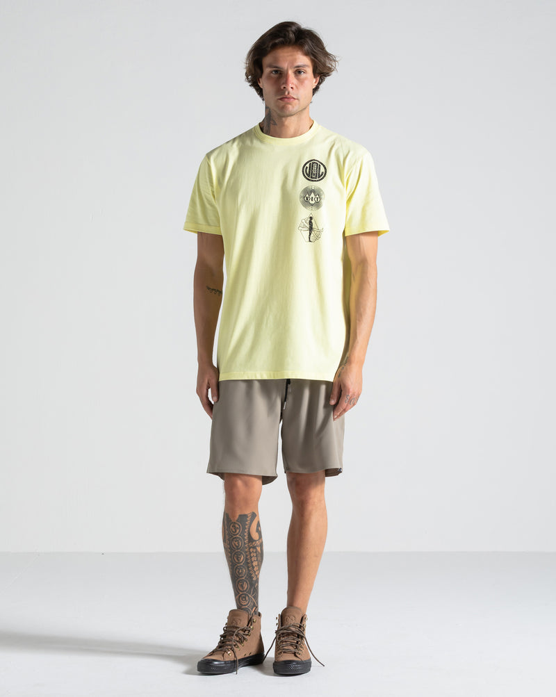 Camiseta Volcom Distance Amarela