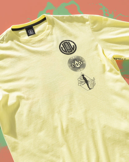 Camiseta Volcom Distance Amarela
