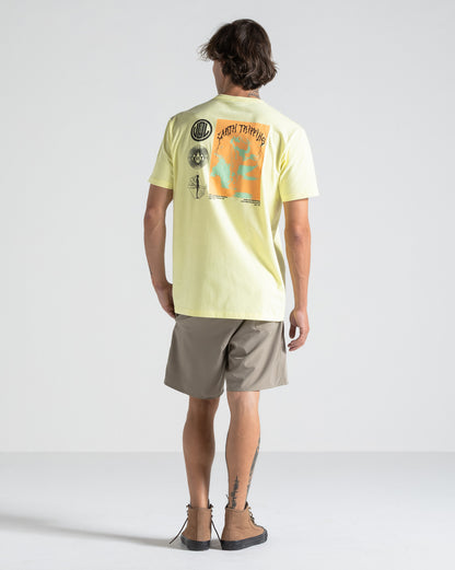 Camiseta Volcom Distance Amarela