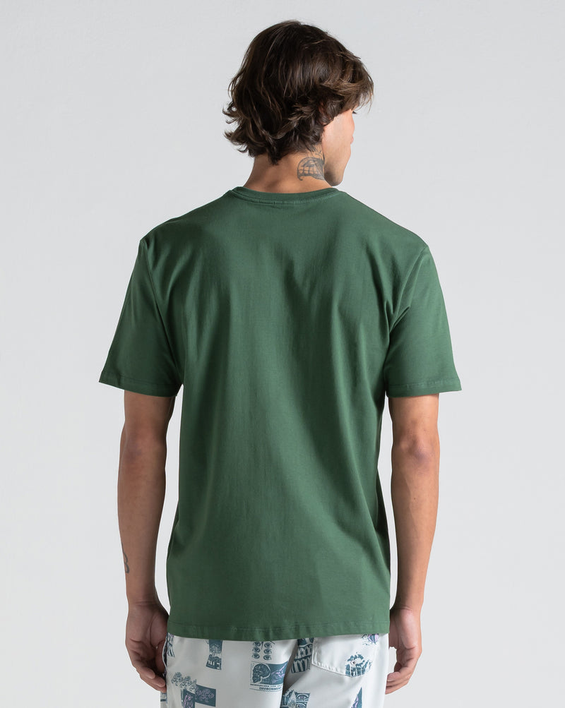 Camiseta Volcom Yewwro Verde Escuro