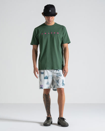 Camiseta Volcom Yewwro Verde Escuro