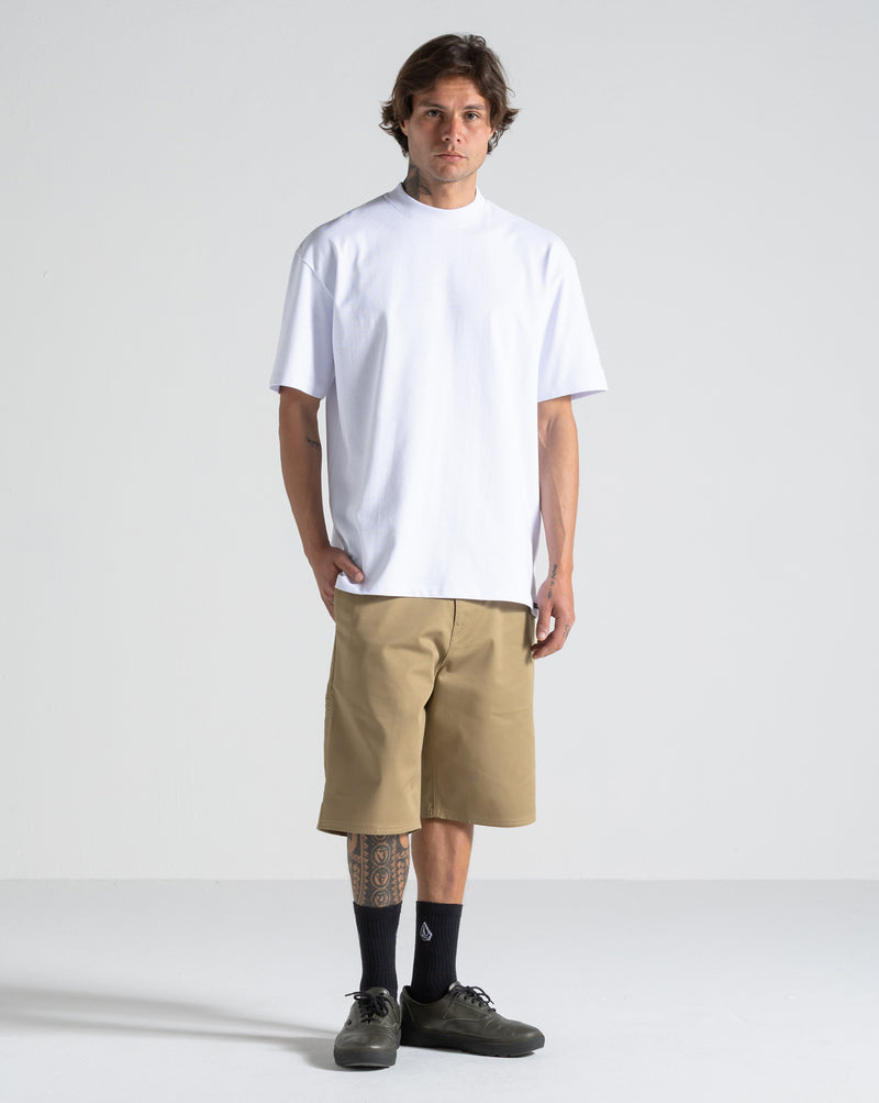 Camiseta Comfort Fit Volcom Circle Solid Branca