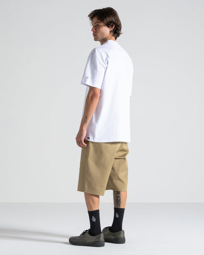 Camiseta Comfort Fit Volcom Circle Solid Branca