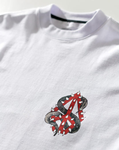 Camiseta Comfort Fit Volcom Snake Peace Branca