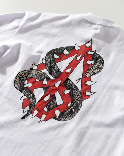 Camiseta Comfort Fit Volcom Snake Peace Branca