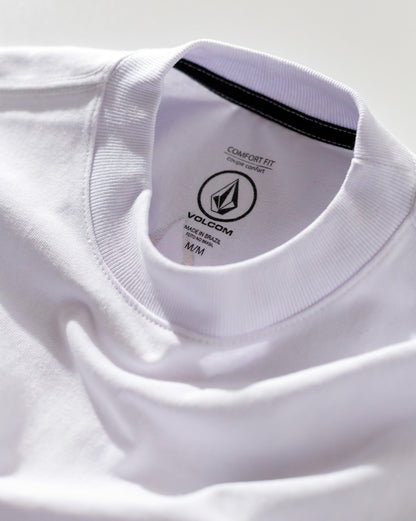 Camiseta Comfort Fit Volcom Snake Peace Branca