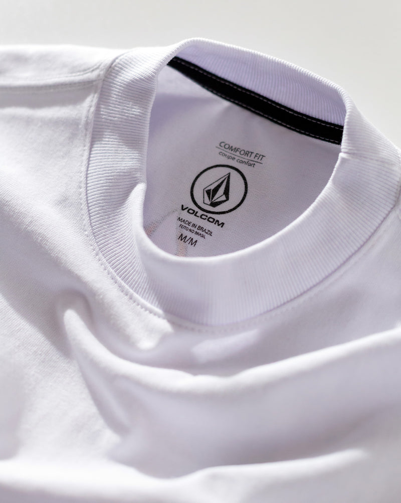 Camiseta Comfort Fit Volcom Snake Peace Branca