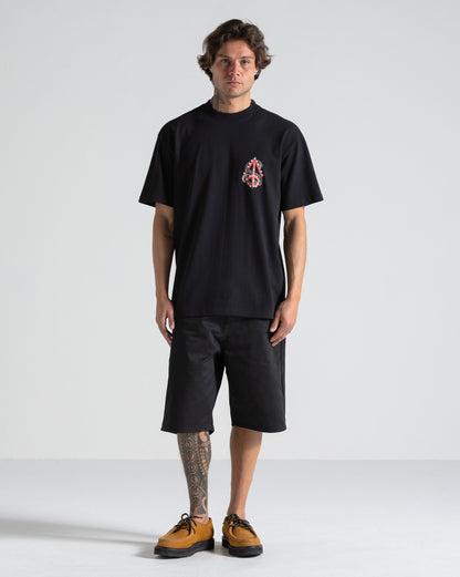 Camiseta Comfort Fit Volcom Snake Peace Preta