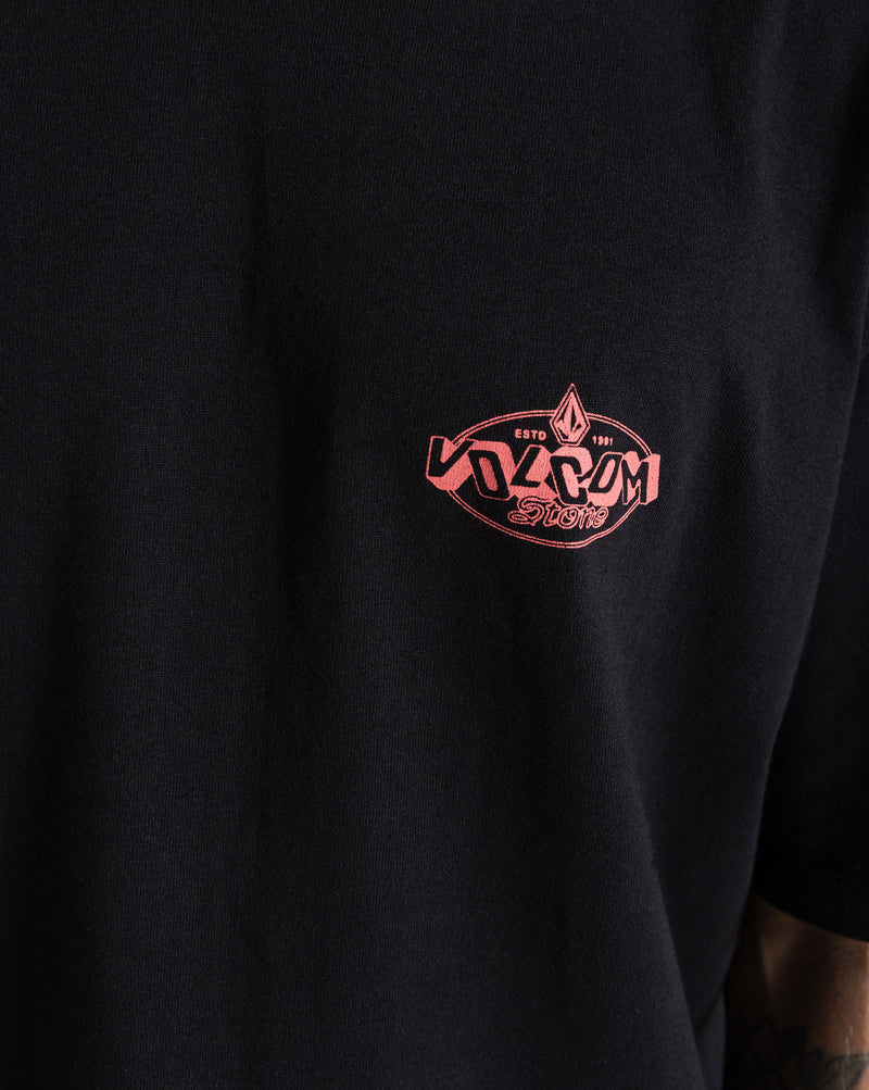 Camiseta Comfort Fit Volcom Tumbled Preta