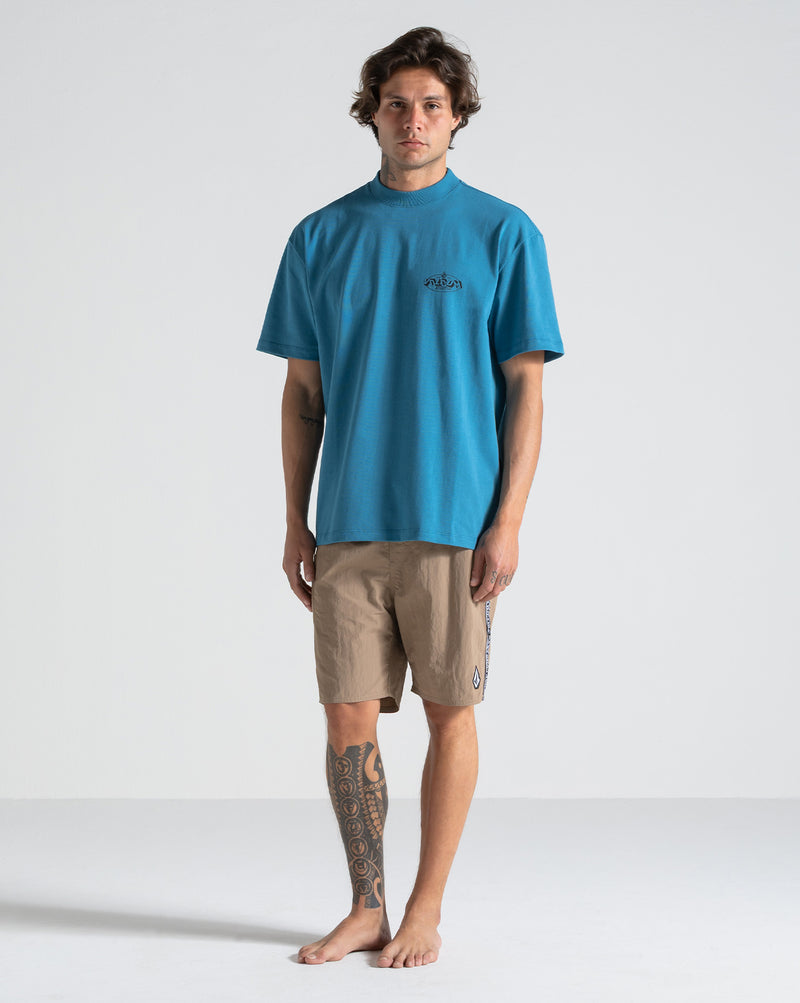 Camiseta Comfort Fit Volcom Tumbled Azul