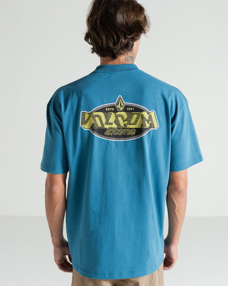 Camiseta Comfort Fit Volcom Tumbled Azul