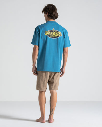 Camiseta Comfort Fit Volcom Tumbled Azul