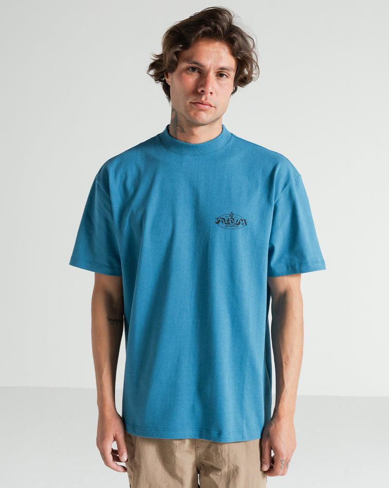 Camiseta Comfort Fit Volcom Tumbled Azul