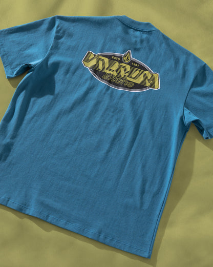 Camiseta Comfort Fit Volcom Tumbled Azul