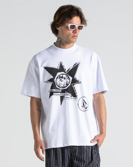 Camiseta Comfort Fit Volcom Stone Face Branca