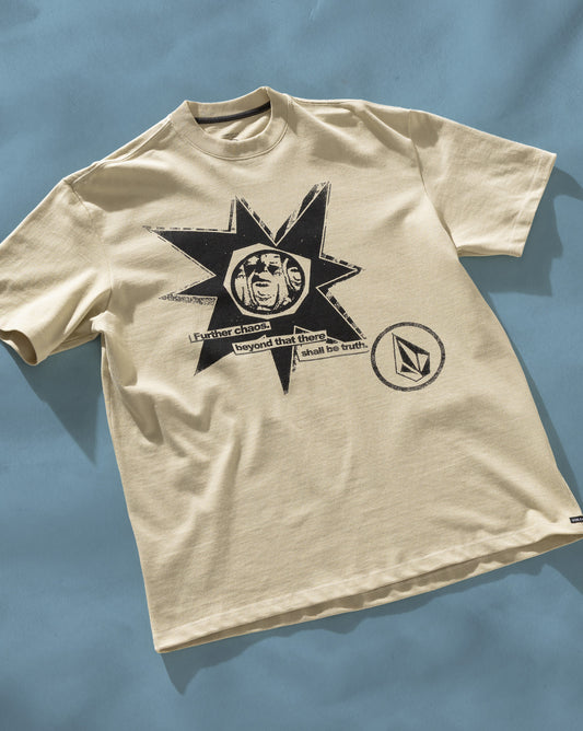 Camiseta Comfort Fit Volcom Stone Face Bege