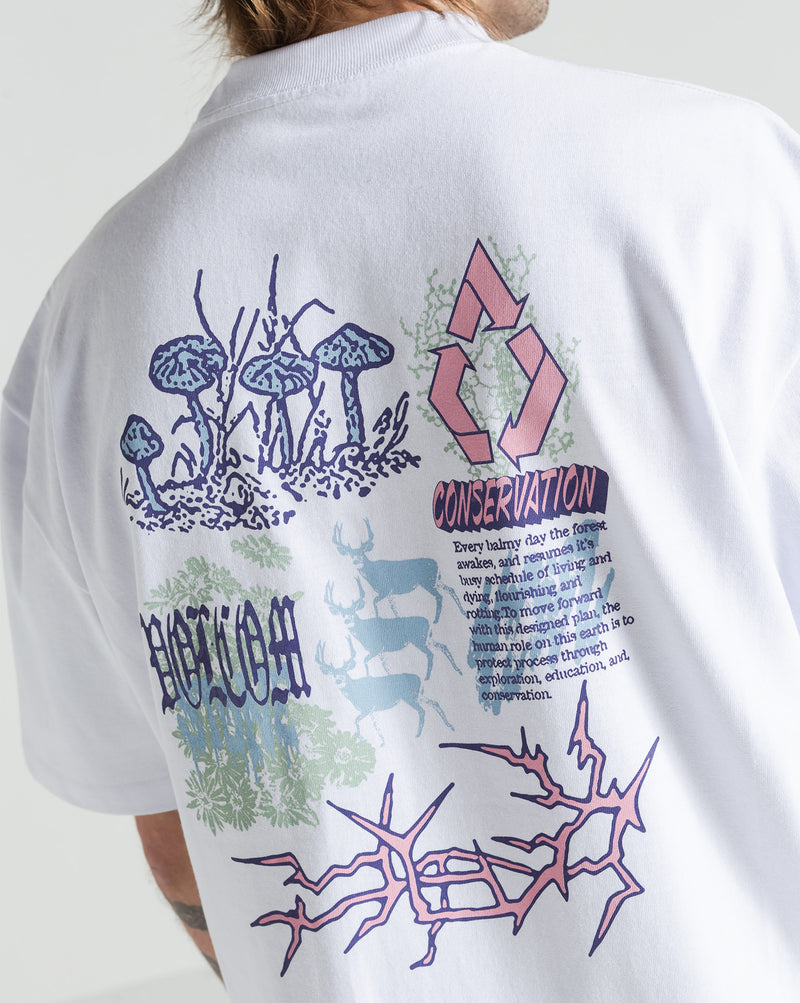 Camiseta Comfort Fit Volcom Conserve Branca
