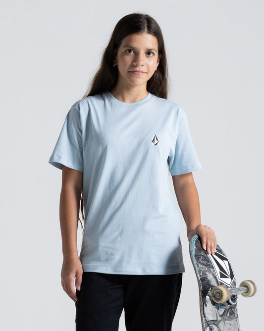Camiseta Volcom Iconic Juvenil Azul Clara