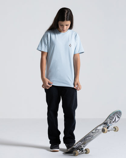 Camiseta Volcom Iconic Juvenil Azul Clara