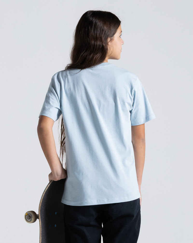 Camiseta Volcom Iconic Juvenil Azul Clara