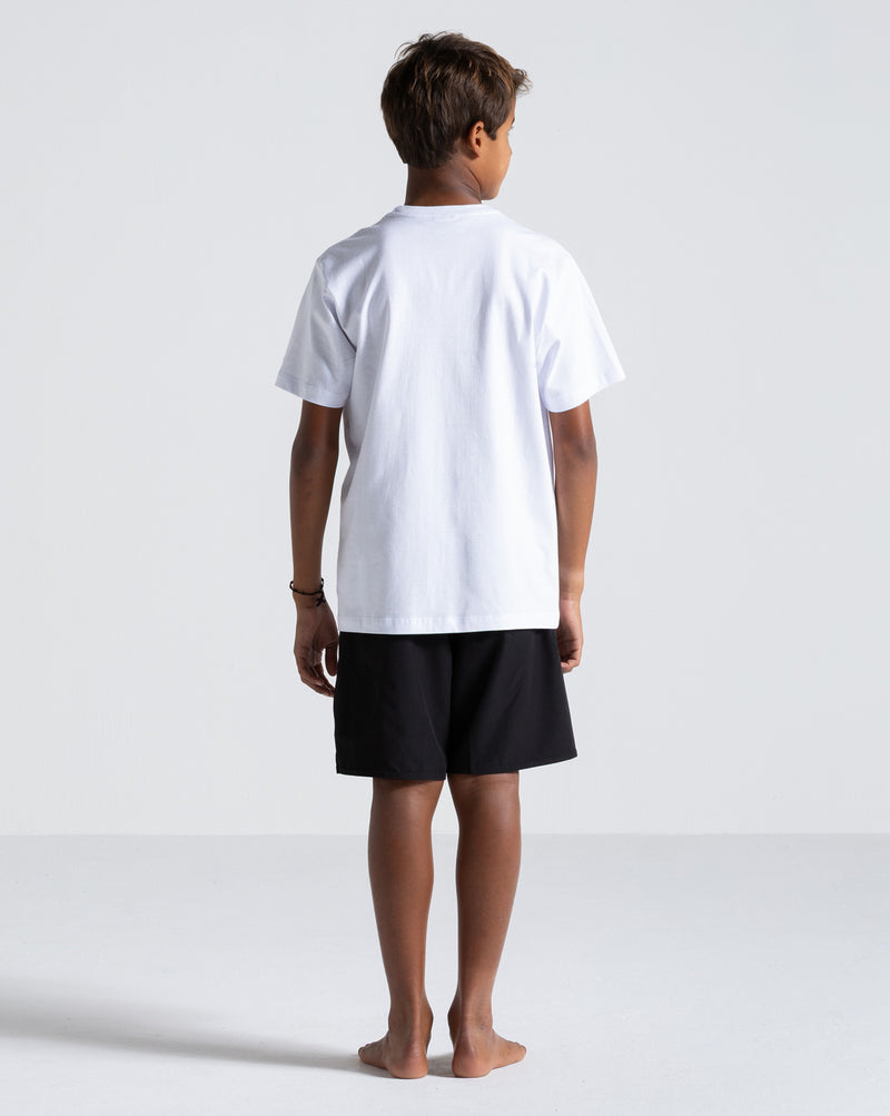 Camiseta Volcom Outta No Where Juvenil Branca