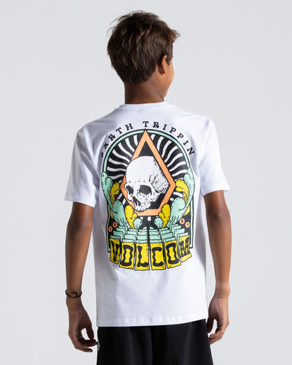 Camiseta Volcom Arched Juvenil Branca