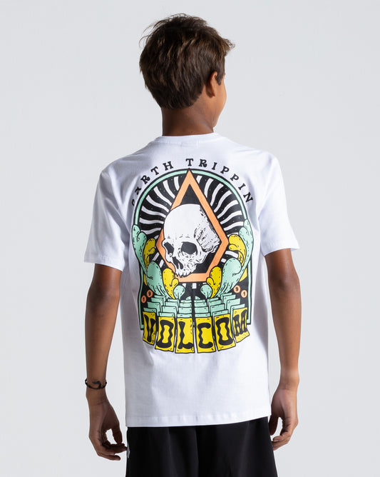 Camiseta Volcom Arched Juvenil Branca