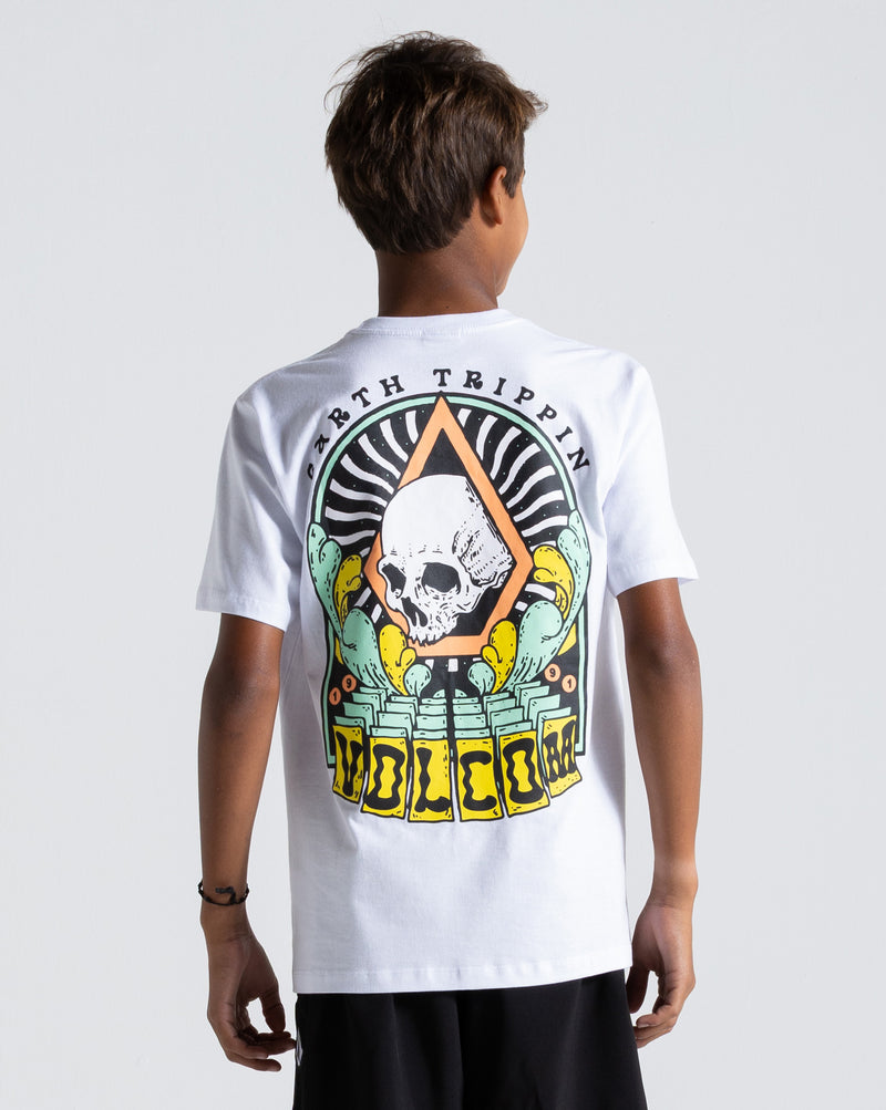 Camiseta Volcom Arched Juvenil Branca
