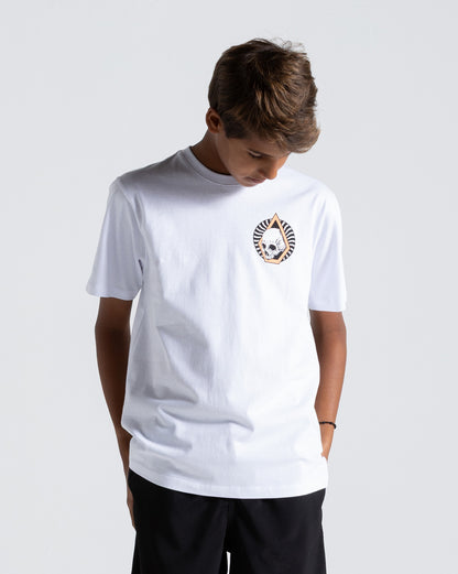 Camiseta Volcom Arched Juvenil Branca