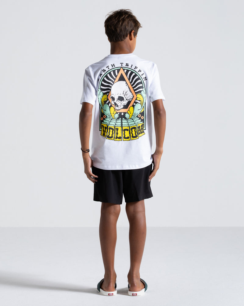 Camiseta Volcom Arched Juvenil Branca