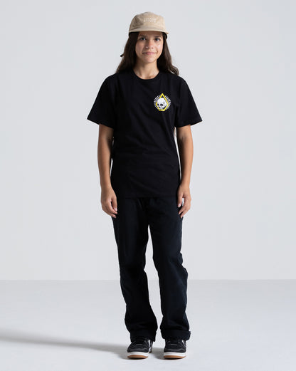 Camiseta Volcom Arched Juvenil Preta