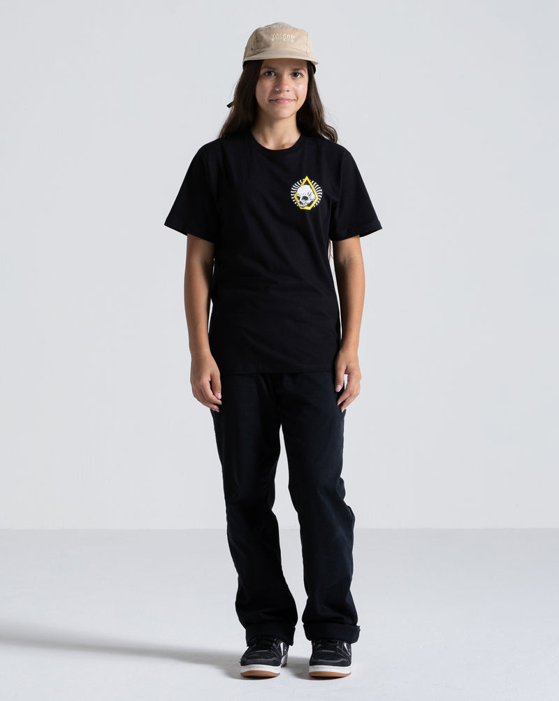 Camiseta Volcom Arched Juvenil Preta