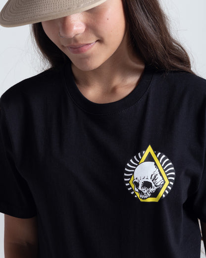 Camiseta Volcom Arched Juvenil Preta