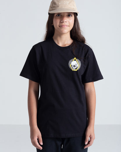 Camiseta Volcom Arched Juvenil Preta
