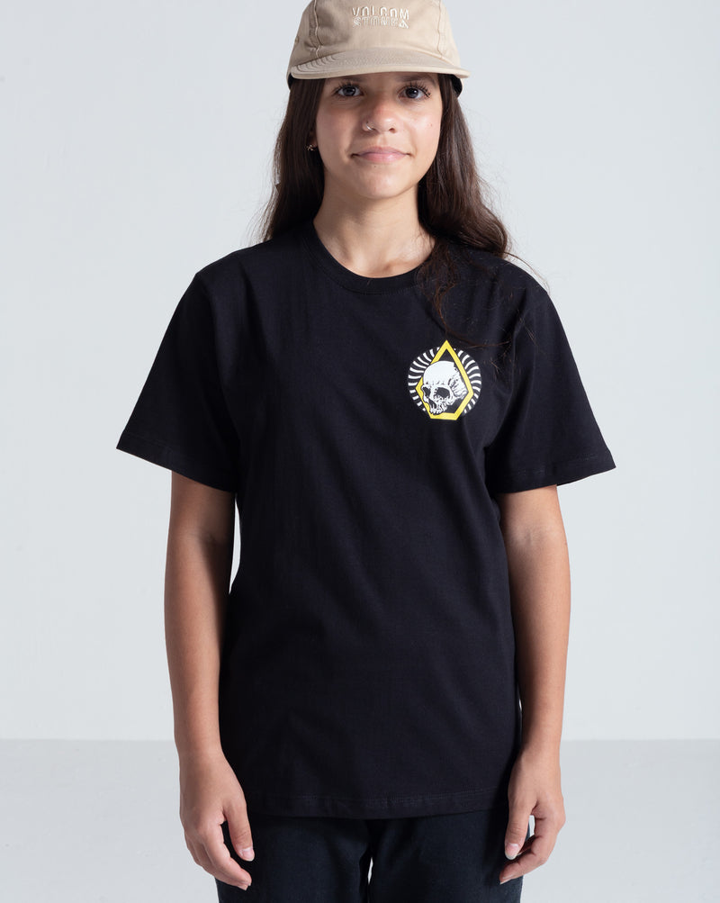 Camiseta Volcom Arched Juvenil Preta