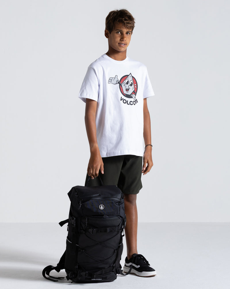 Camiseta Volcom Mr Stone Juvenil Branca