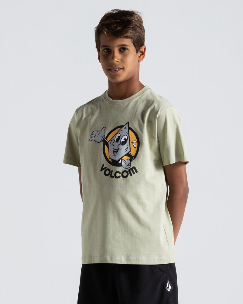 Camiseta Volcom Mr Stone Juvenil Verde Clara