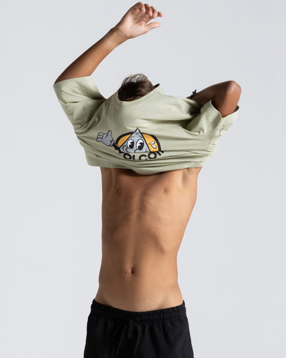 Camiseta Volcom Mr Stone Juvenil Verde Clara