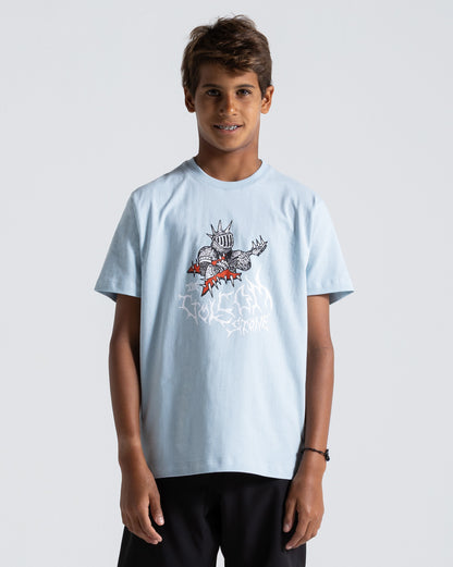 Camiseta Volcom Spikesnight Juvenil Azul Clara