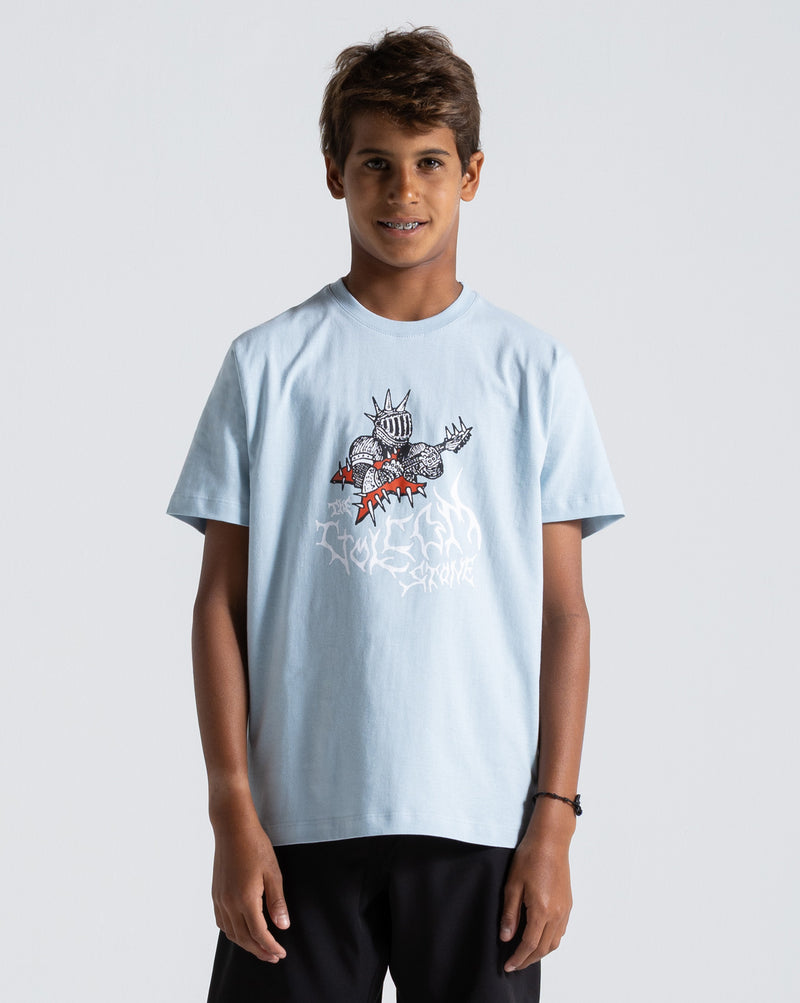 Camiseta Volcom Spikesnight Juvenil Azul Clara