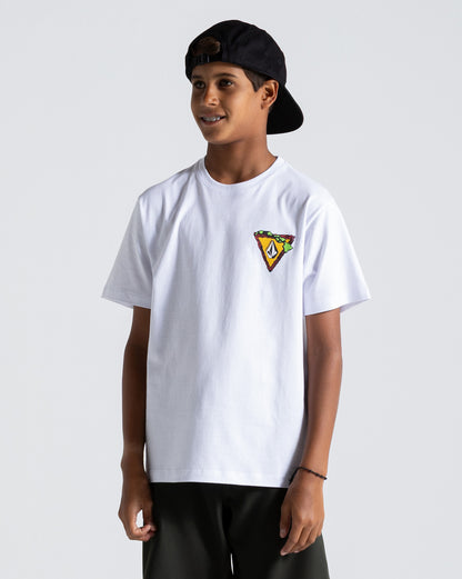 Camiseta Volcom Hi Loops Juvenil Branca