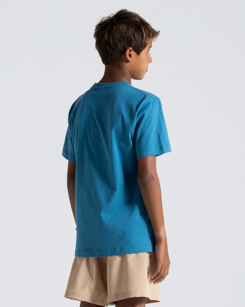 Camiseta Volcom Hi Loops Juvenil Azul