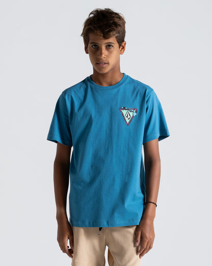 Camiseta Volcom Hi Loops Juvenil Azul
