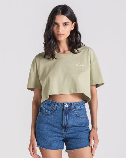 Camiseta Volcom Look It Up Verde Claro