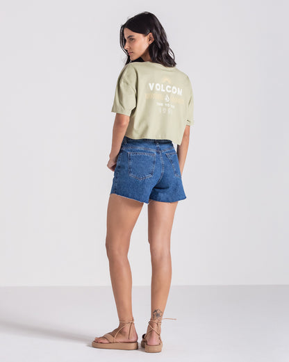 Camiseta Volcom Look It Up Verde Claro