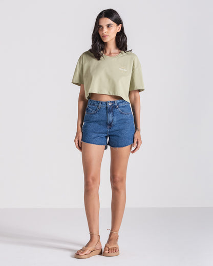 Camiseta Volcom Look It Up Verde Claro