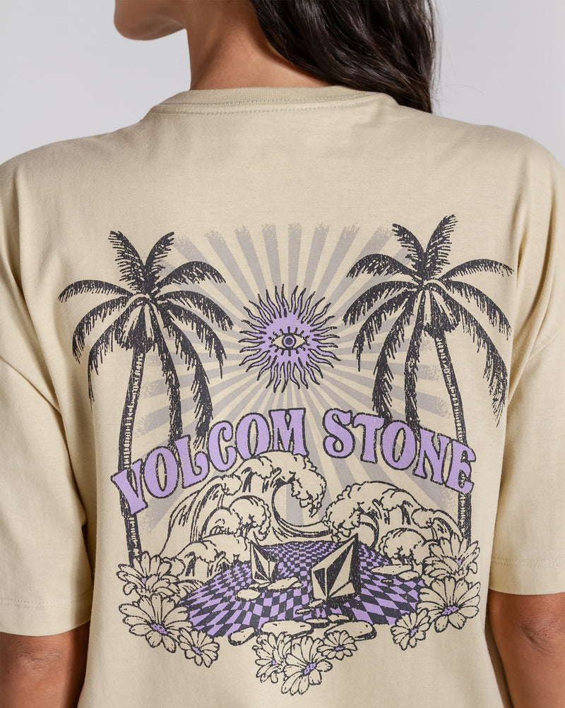Camiseta Volcom Stones Throw Bege
