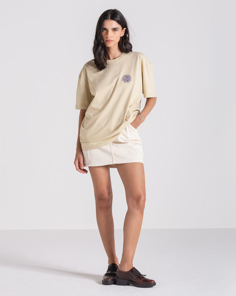 Camiseta Volcom Stones Throw Bege